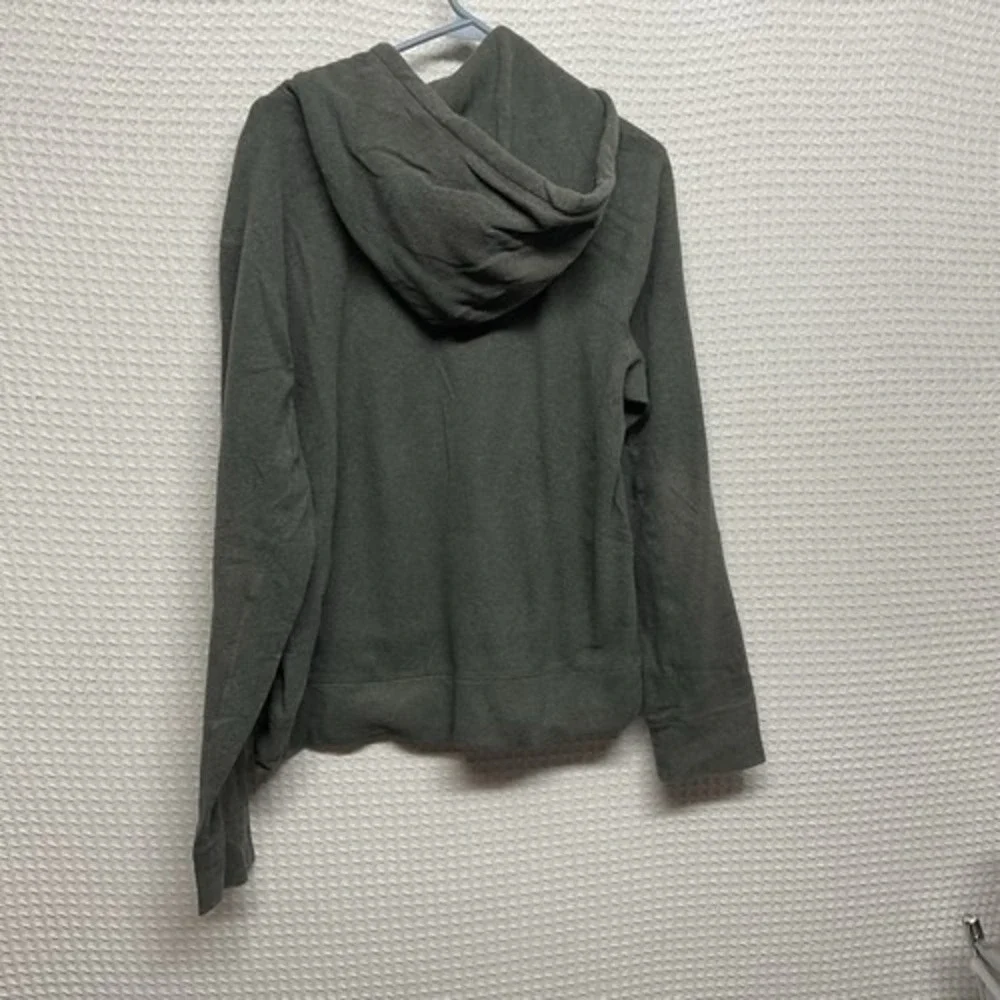 The North Face Gray Long‎ Sleeve Hooded Pockets Fleece Hoodies Sweatshirt Men M